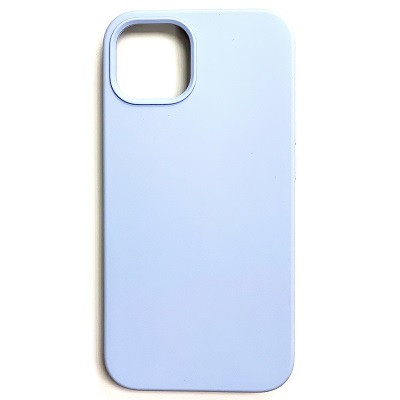 Силиконовый чехол Liquid Silicone Case с закрытым низом светло-голубой для Apple iPhone 13 mini - фото 1 - id-p171424927