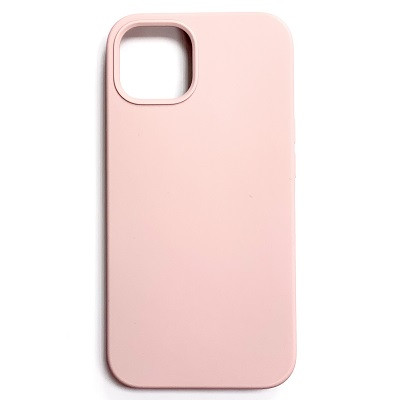 Силиконовый чехол Liquid Silicone Case с закрытым низом светло-розовый для Apple iPhone 13 mini - фото 1 - id-p171424929