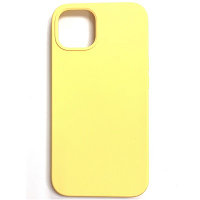 Силиконовый чехол Liquid Silicone Case с закрытым низом желтый для Apple iPhone 13