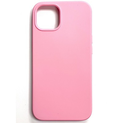 Силиконовый чехол Liquid Silicone Case с закрытым низом розовый для Apple iPhone 13 - фото 1 - id-p171424939