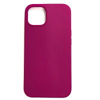 Силиконовый чехол Liquid Silicone Case с закрытым низом бордовый для Apple iPhone 13