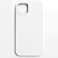 Силиконовый чехол Liquid Silicone Case с закрытым низом белый для Apple iPhone 13