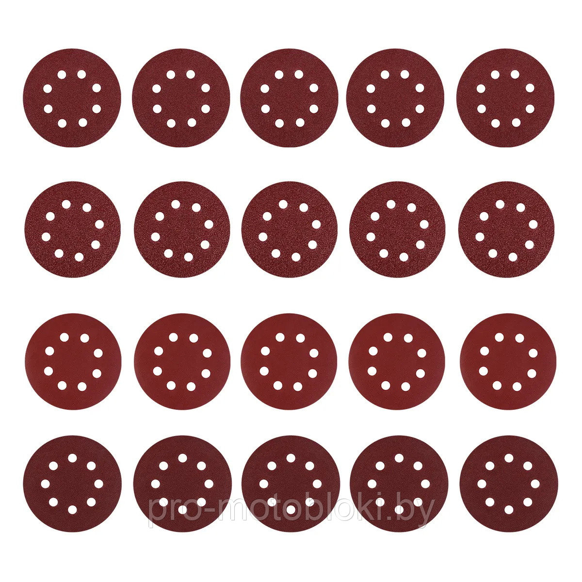 Набор шлифовальных кругов D125, зерно P40, P80, P120, P240 Deko SD20-1 (20 шт) - фото 1 - id-p163227722