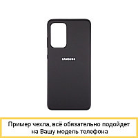 Soft-touch бампер KST Silicone Cover для Samsung Galaxy A12 / M12 / F12 черный с закрытым низом