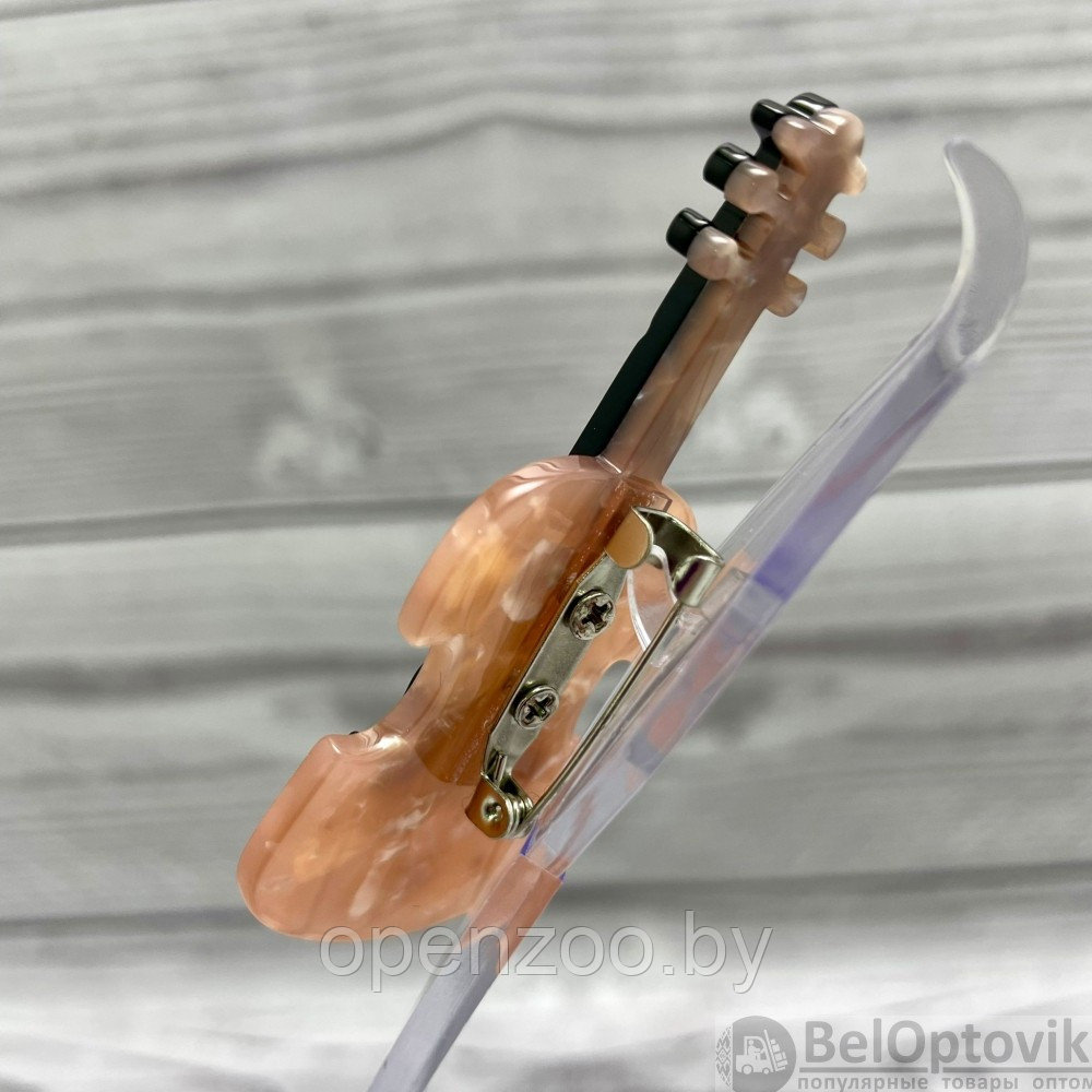 Бижутерия брошь для музыканта Скрипка 6.5 см Цвет Зеленый кварц - фото 4 - id-p171440399