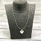 Бижутерия кулон - тайник Сердце на цепочке,  2 см Цвет под серебро, фото 6