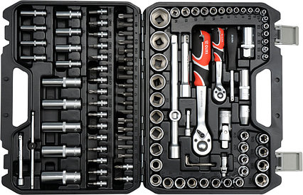 Набор инструмента 1/2", 1/4" (108пр.) CrV "Yato" YT-38791, фото 2