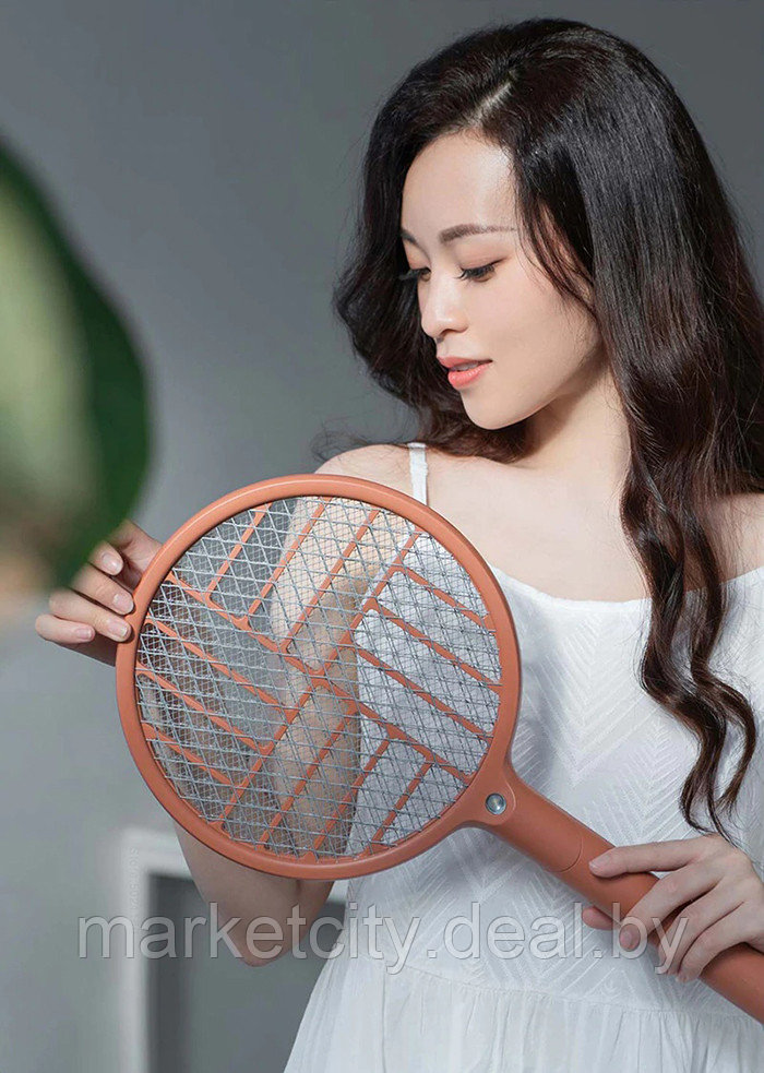 Складная электрическая мухобойка Xiaomi Sothing Foldable Electric Mosquito Swatter белая, красная (DSHJ-S-1906 - фото 3 - id-p171465724