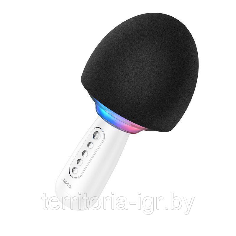 Караоке-микрофон Bluetooth BK7 белый Hoco - фото 4 - id-p171465731