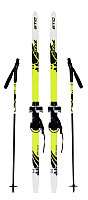Лыжи STC детские с комбинированным креплением и палками (120 см)