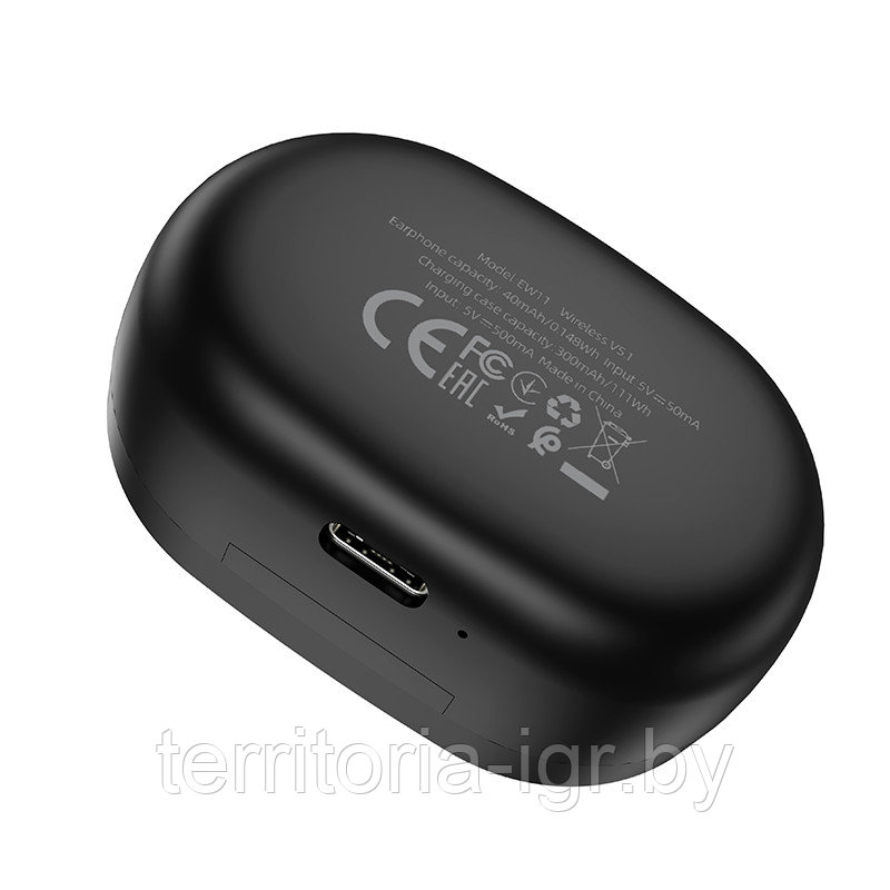 Беспроводная Bluetooth-гарнитура EW11 TWS черный Hoco - фото 2 - id-p171471178