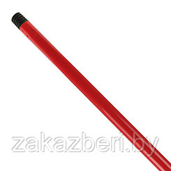 Рукоятка для швабры металлическая 120х2,2см "Моно" красный, с резьбой (Китай)