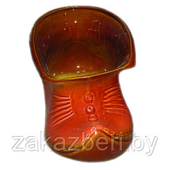 Кашпо керамическое для цветов "Сапожок" 4л, 30х19х22см, среднее (Скоп)
