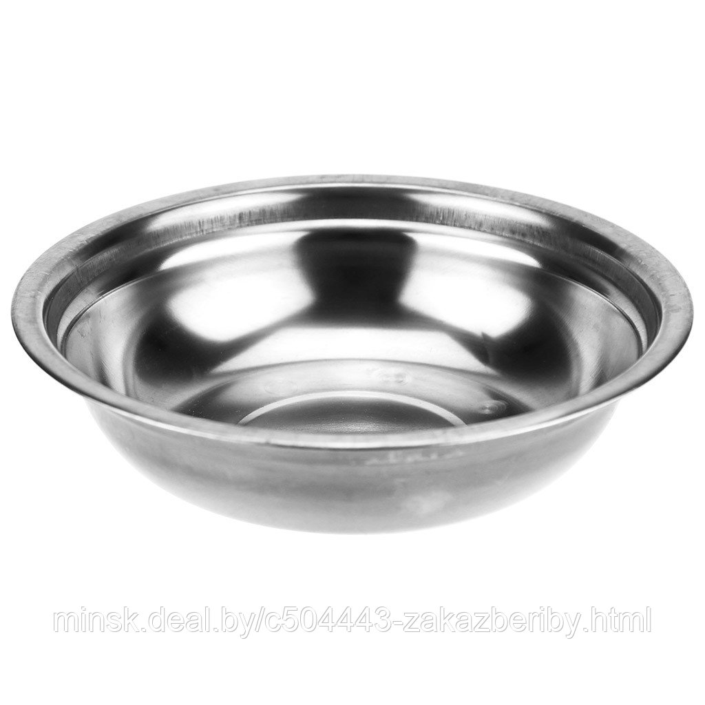 Миска из нержавеющей стали 1,1л, д21см, h4см, s0,3см (Китай)