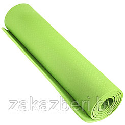 Коврик для йоги 61х183см 8мм ПВХ "Тиснение" зеленый (Китай)