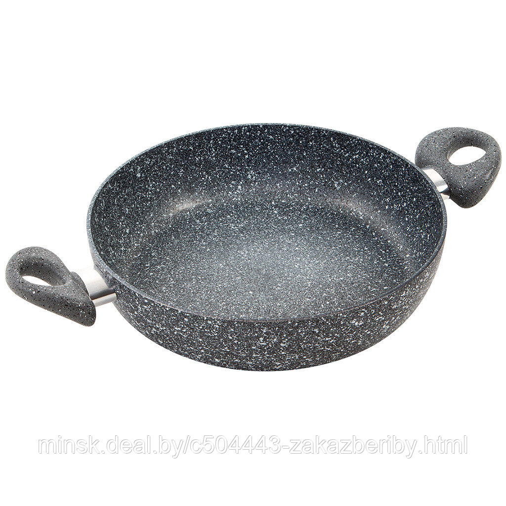 Жаровня с антипригарным покрытием д28см "Stone Pan", h6,7см, s0,3см, ручки из термостойкого пластика,