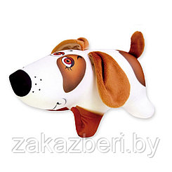 Антистрессовая игрушка "Собака Белка" 30х16х17см, малая, трикотаж - полиэстер 100%, наполнитель - гранулы