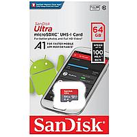 64 Гб MicroSD карта SanDisk Ultra SDSQUNC-064G-ZN3MN UHS-I, Class 10