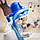 Поильник детский I LOVE YOU для воды и соков с трубочкой, 600 мл Синий мишка, фото 5