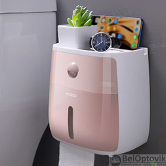 Диспенсер настенный ECOCO для туалетной бумаги и бумажных полотенец Цвет Миндальный