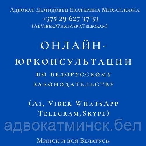 О Н Л А Й Н юрконсультация Viber,WhatsApp,Skype,телефон. АДВОКАТ Демидовец Е.М. - фото 2 - id-p5820914