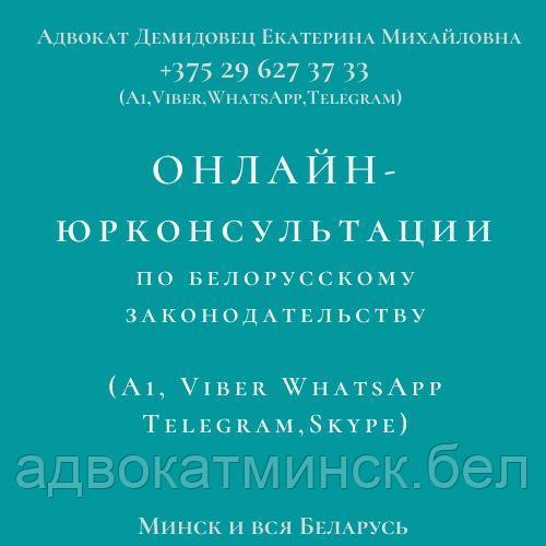 О Н Л А Й Н юрконсультация Viber,WhatsApp,Skype,телефон. АДВОКАТ Демидовец Е.М. - фото 3 - id-p5820914