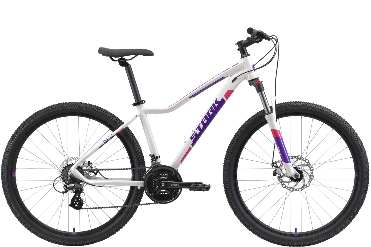 Велосипед Stark Viva 27.2 HD белый/фиолетовый - фото 1 - id-p171539858