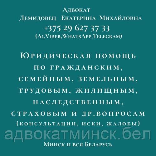 Юрпомощь А Д В О К А Т А Демидовец Е.М. Опыт более 23 лет. ОТЗЫВЫ по ФИО в интернете. - фото 2 - id-p5122576