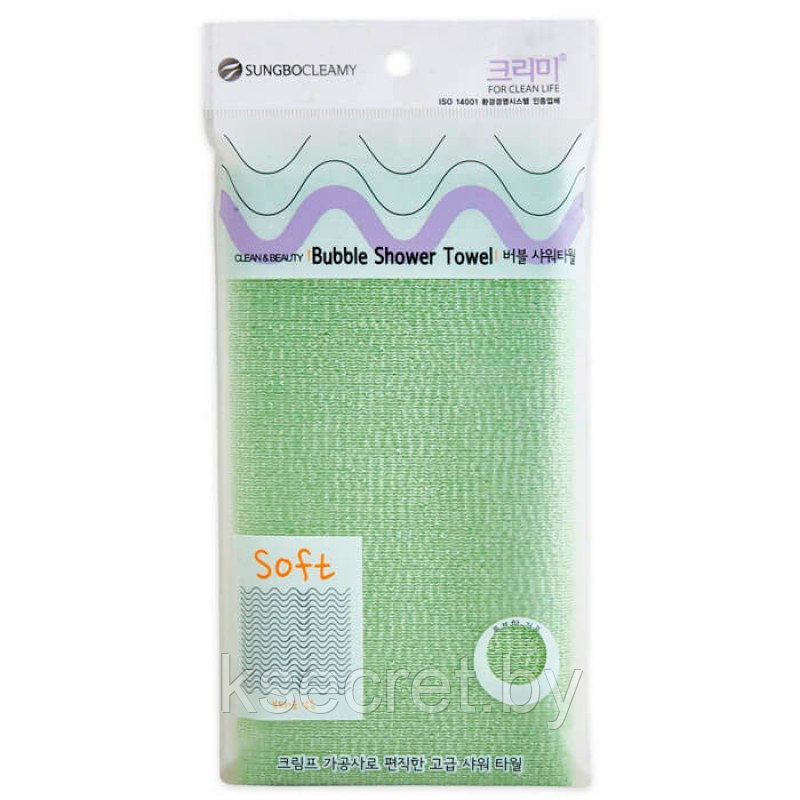 SB CLEAN&BEAUTY Мочалка для душа (28х100) Bubble Shower Towel 1шт - фото 1 - id-p171543357