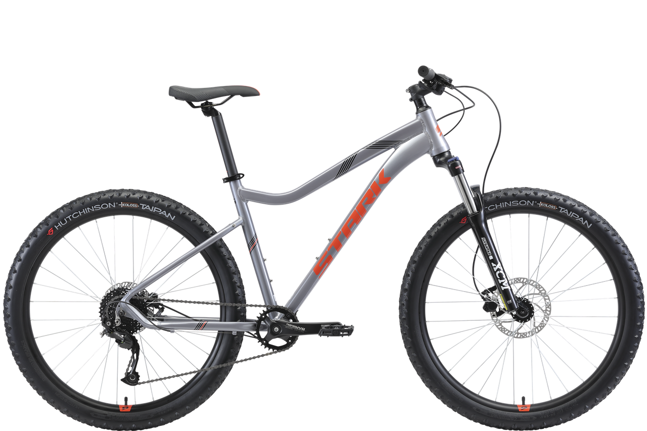 Горный велосипед Stark Tactic 27.5 + HD Серебристый Оранжевый - фото 1 - id-p171542483
