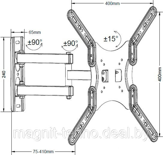 Кронштейн MasterKron PLA17-443 - фото 2 - id-p171548069