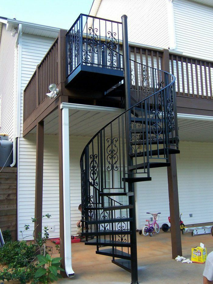 Винтовая лестница с ограждением металлическим кованым модель 49 - фото 1 - id-p171553161