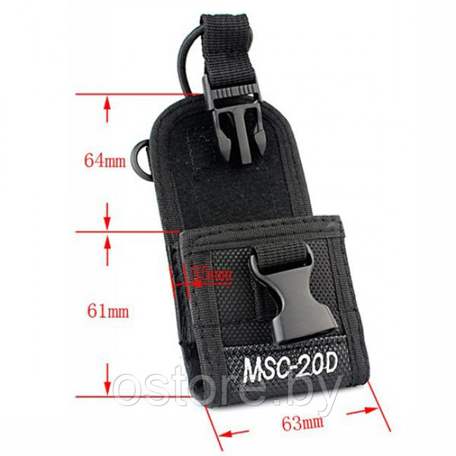 MSC-20D Nylon для переноски Чехол для BaoFeng UV-5R UV-5RA UV-5RB UV-5RC / 5RE UV-B6 BF-888S TYT - фото 3 - id-p171555468