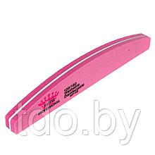 Шлифовщик-полировщик для ногтей Master Professional 100/180 розовый, полукруг