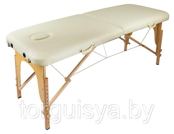 Массажный стол Atlas Sport складной 2-с деревянный 70 см ( бежевый ) - без аксессуаров, фото 2