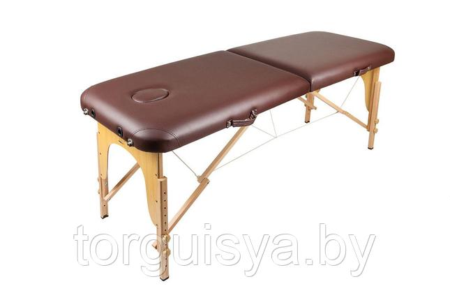 Массажный стол Atlas Sport складной 2-с деревянный 70 см  (коричневый) -без аксессуаров, фото 2