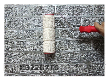 Валик структурный декоративный резиновый, "Кирпич лофт вдавленный", фото 2