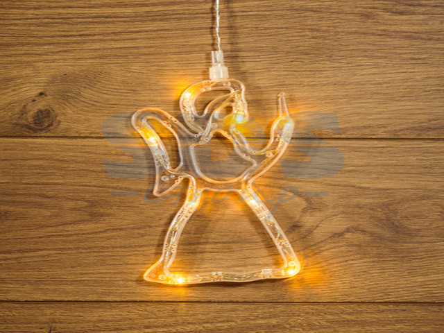 Фигура светодиодная "Ангелок" на присоске с подвесом, цвет ТЕПЛЫЙ БЕЛЫЙ (Класс защиты 3; IP20; Тип питания: - фото 1 - id-p171596296