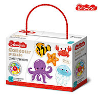 Пазлы контурные "Обитатели моря" Baby Toys