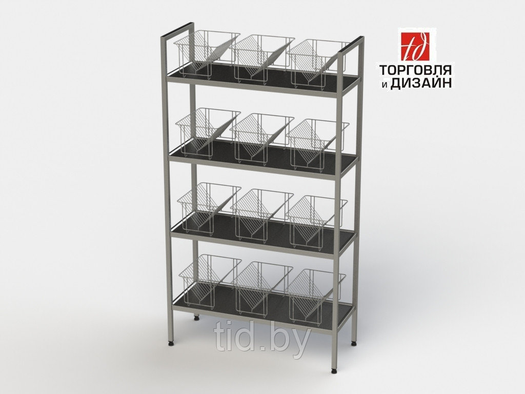 Стеллаж для сушки тарелок (1050х390х1600) сварной, ЭКОНОМ
