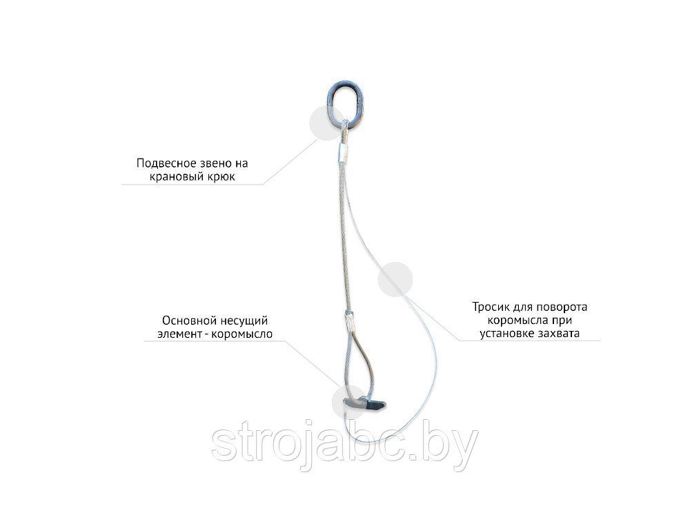 Захват для подъема барабанов с канатным стропом ЗБк (пр-во Россия) - фото 1 - id-p171604584