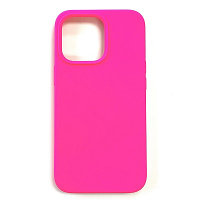 Силиконовый чехол Liquid Silicone Case с закрытым низом ярко-розовый для Apple iPhone 13 Pro