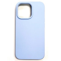 Силиконовый чехол Liquid Silicone Case с закрытым низом светло-голубой для Apple iPhone 13 Pro Max