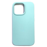 Силиконовый чехол Liquid Silicone Case с закрытым низом бирюзовый для Apple iPhone 13 Pro Max