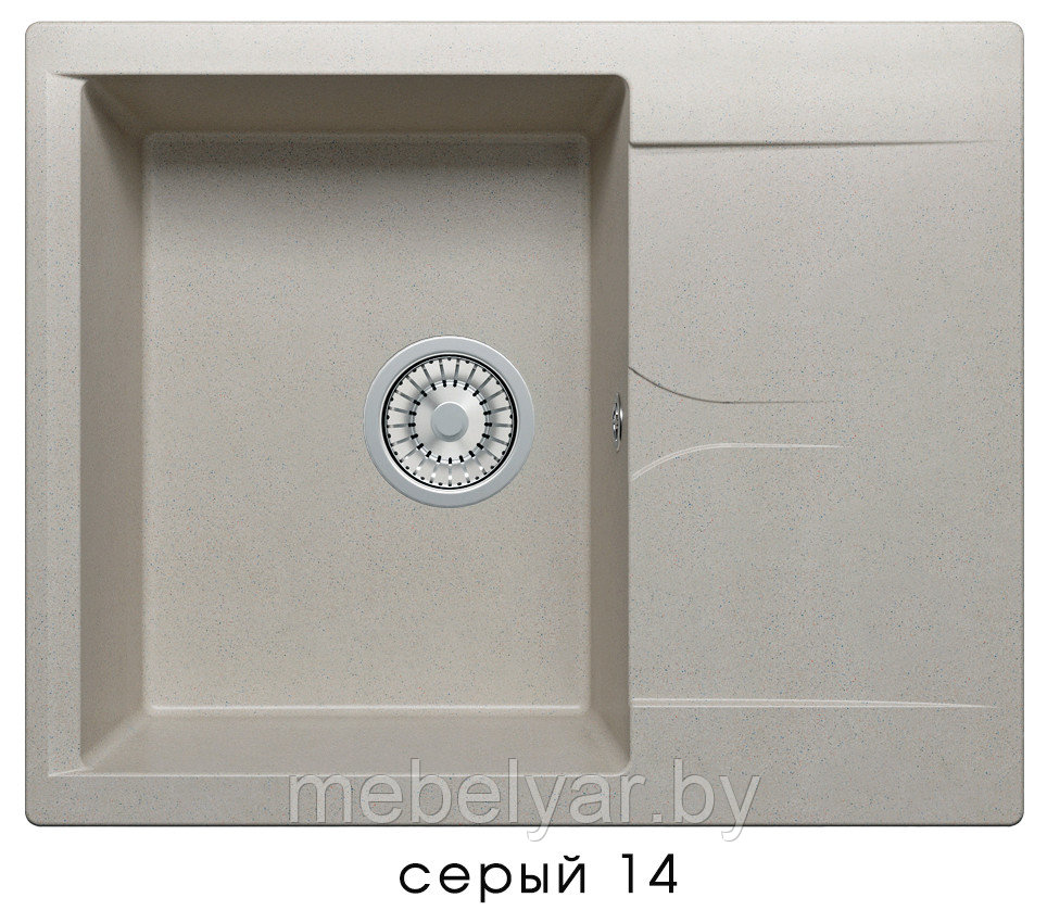 Мойка для кухни Полигран GALS-620 (62х50см) серый