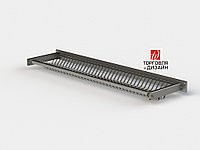 Полка настенная для посуды 580*290*120 (нерж.сталь) на 18 тарелок 60983935 Полка настенная для посуды 580*290*120 (нерж.сталь) на 18 тарелок