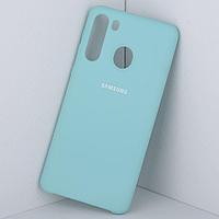 Чехол бампер Silicone Cover для Samsung Galaxy A21 (мятный)