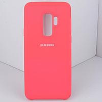 Чехол бампер Silicone Cover для Samsung Galaxy S9 Plus (ярко-розовый)