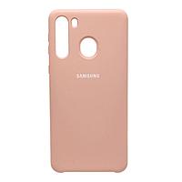Чехол бампер Silicone Cover для Samsung Galaxy A21 (пудровый)