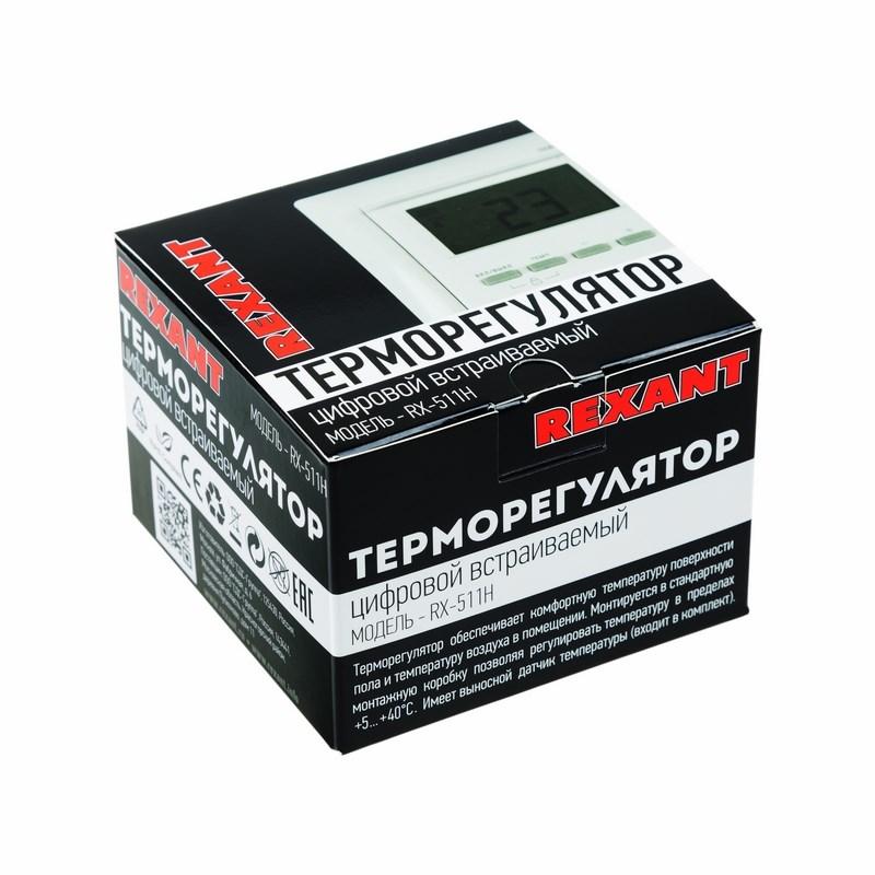 Термостат электронный REXANT RX-511H (белый) цифровой - фото 3 - id-p171602521